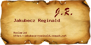 Jakubecz Reginald névjegykártya